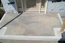 Decorative concrete entryway