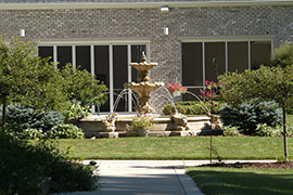 Fountain converted from tree planter.