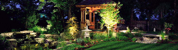 Panoramic Nighttime Graden